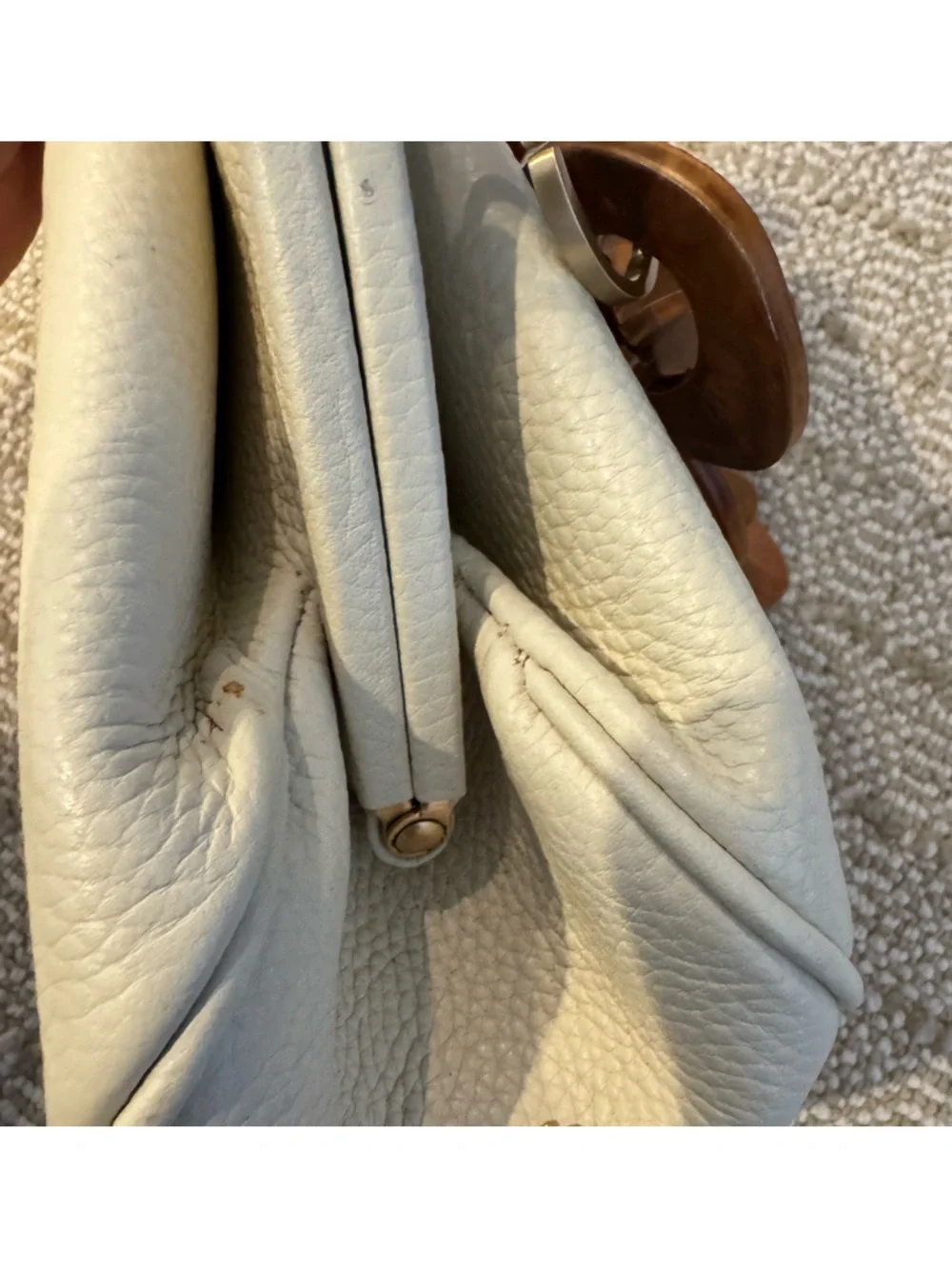 Cult Gaia Anna Cream Leather Shoulder Bag - Picture 7 of 7